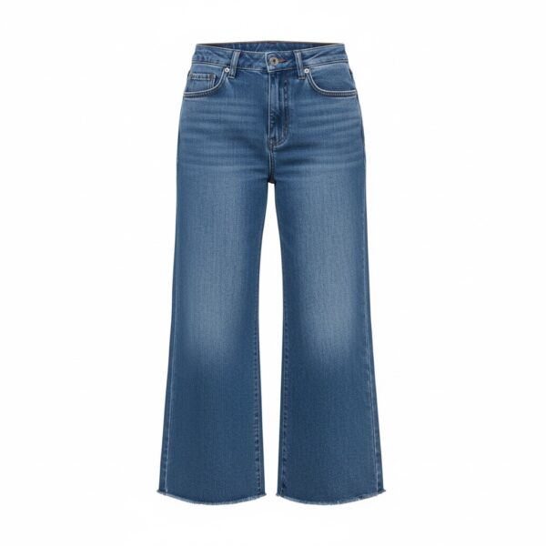 High-Rise Stretchy Baggy Jeans – Medium Wash
