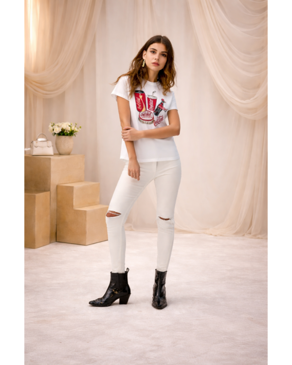 Vintage Coca-Cola Bling Graphic Tee (White)