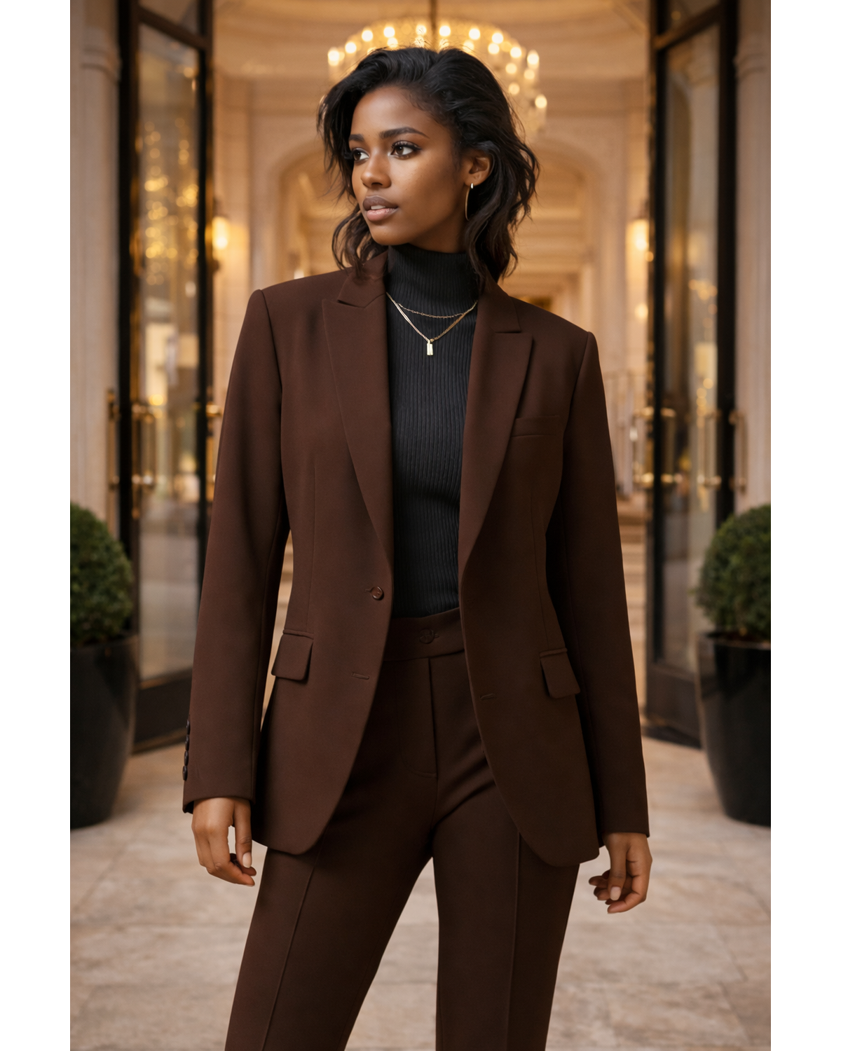 Snobby Power Move Blazer Brown