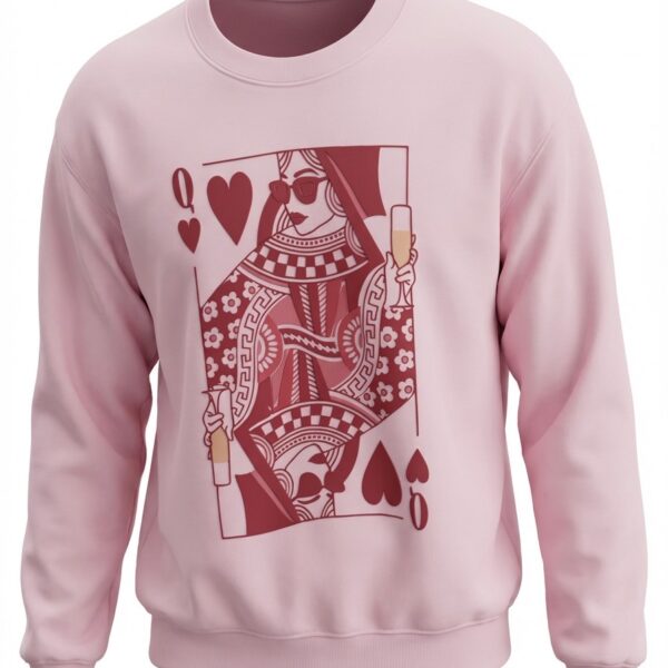 Champagne Queen of Hearts Graphic Sweatshirt
