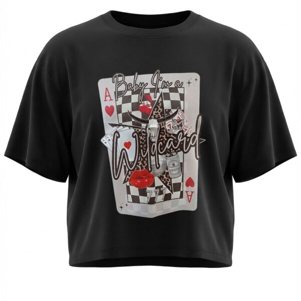 Retro Wildcard Graphic  Relaxed Crop Top