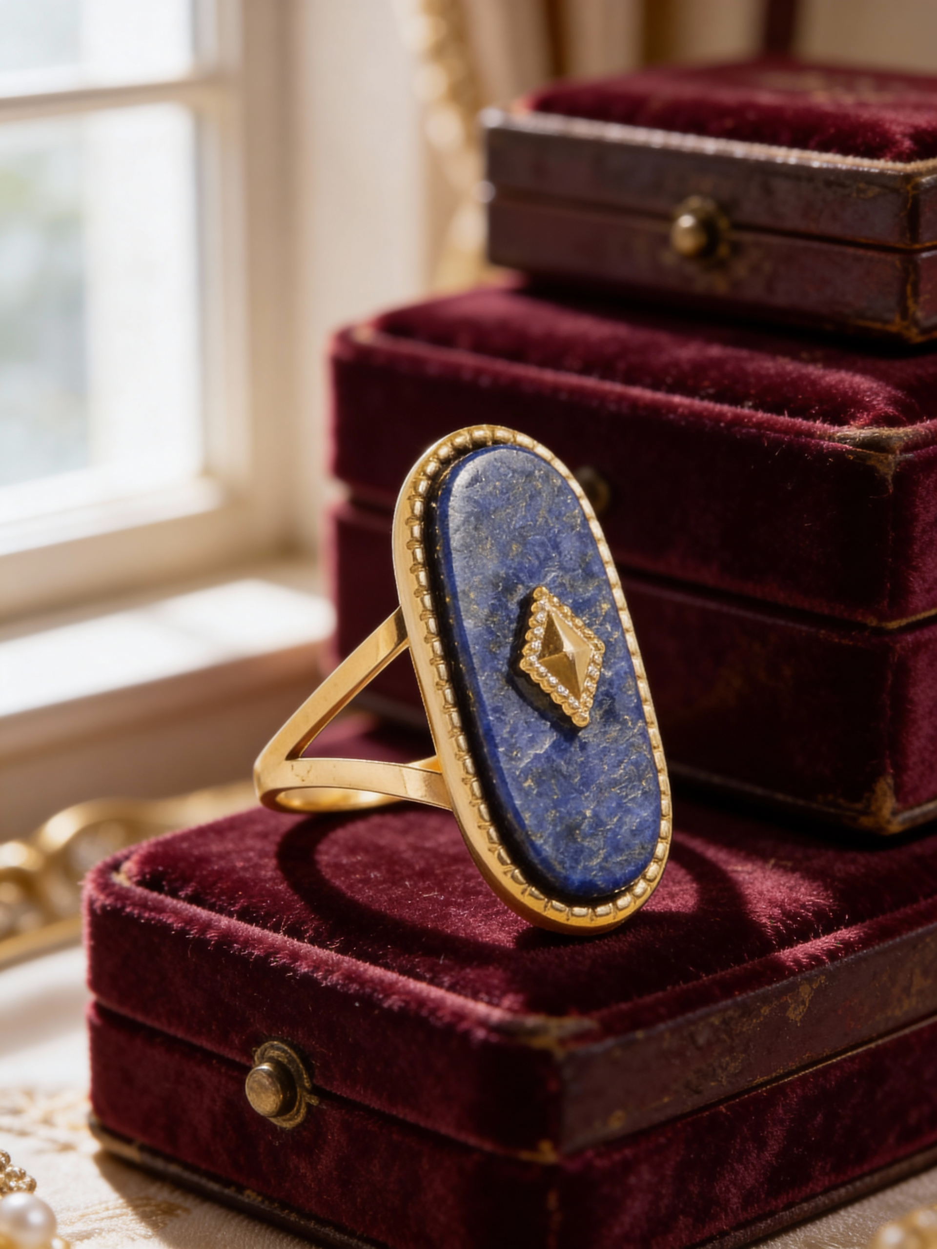 Adjustable Dakota Blue Ring