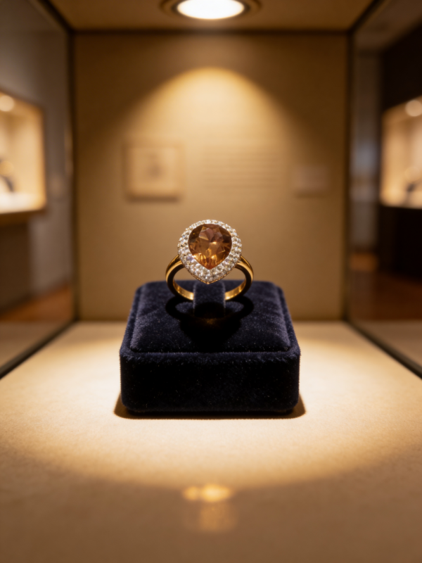 Green Diaspore Color-Changing Stone Ring