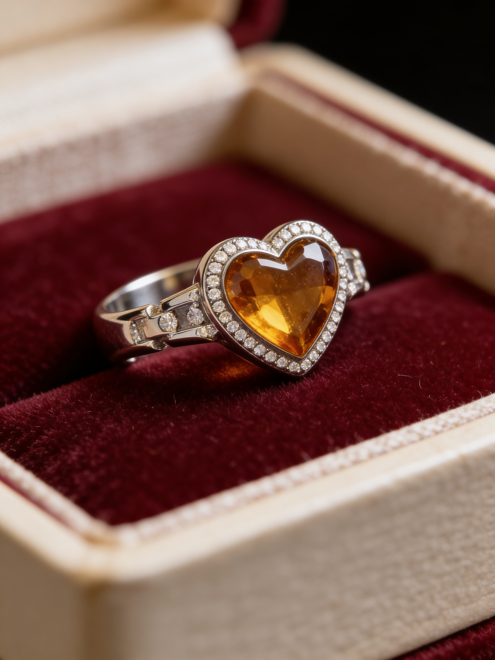 18K Gold Non■Tarnish Heart Watch & Ring