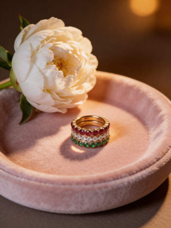 18K Gold Non-Tarnish CZ Eternity Ring Collection