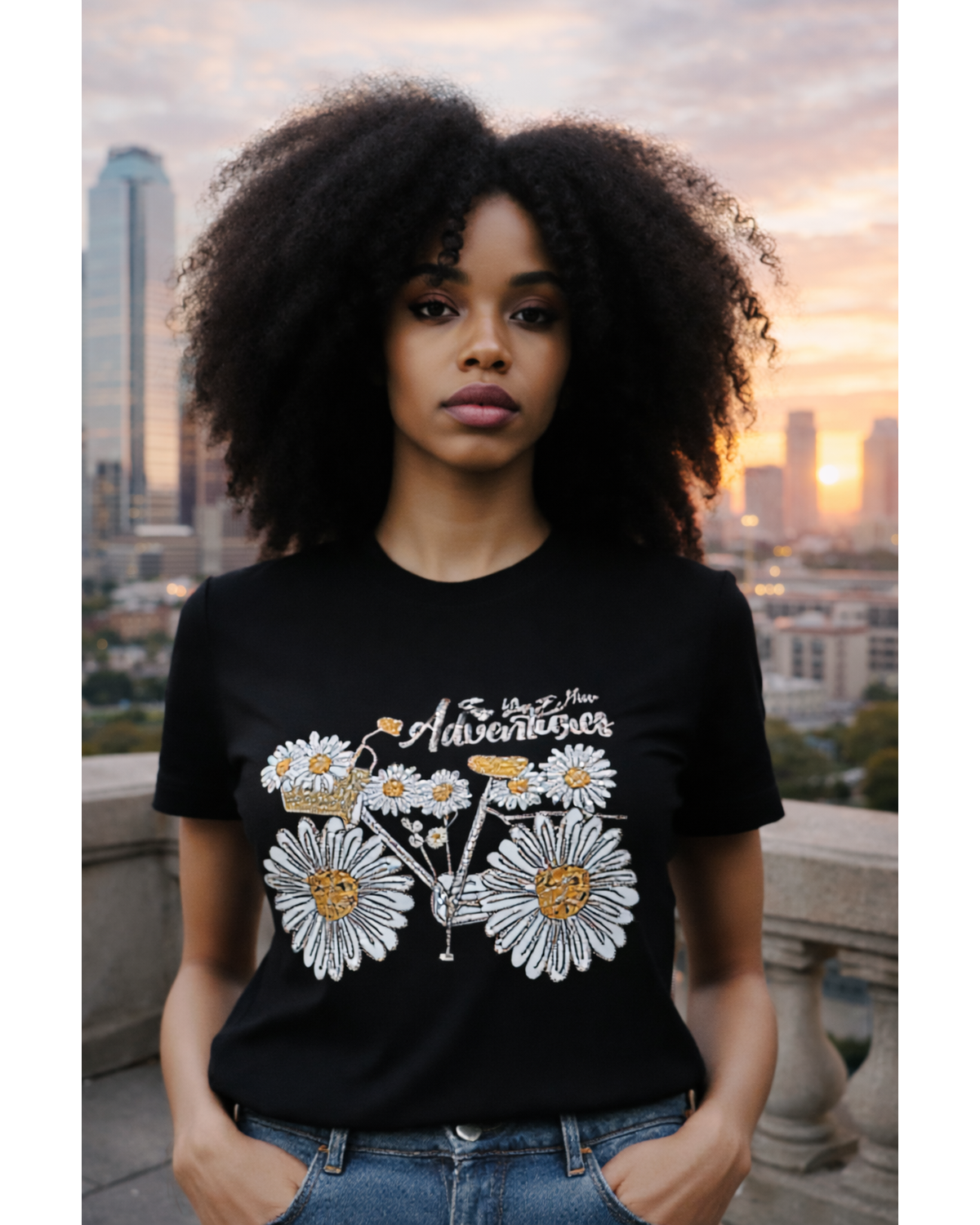 Daisy Bicycle Graphic T-Shirt
