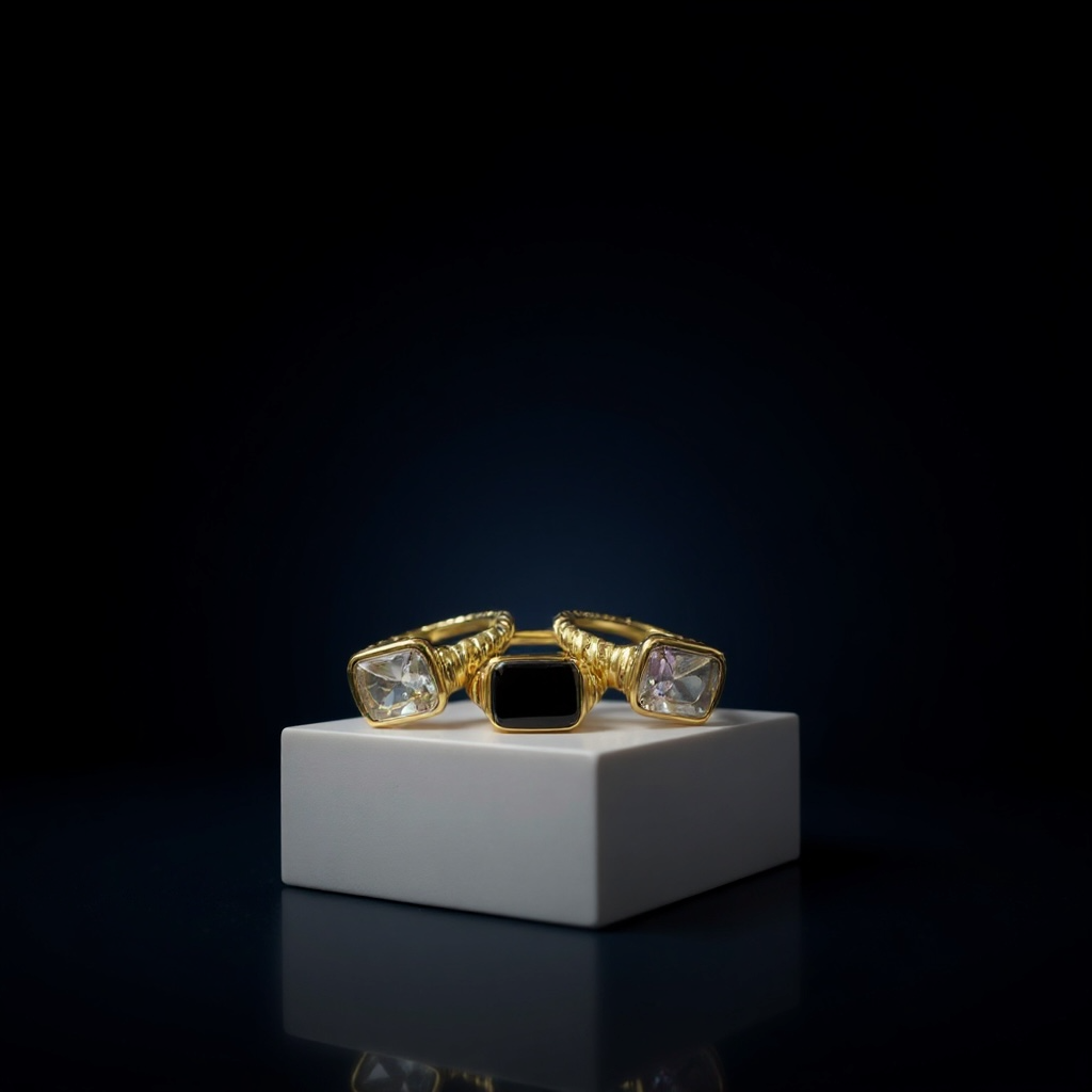 Laverne 18K Gold Non-Tarnish CZ Cocktail Ring