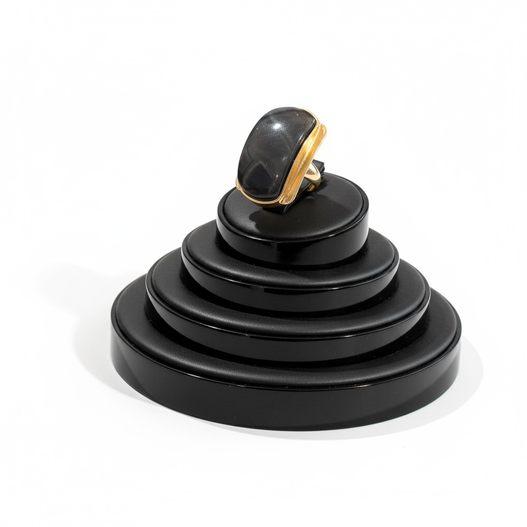 Black Resin Stretch Ring