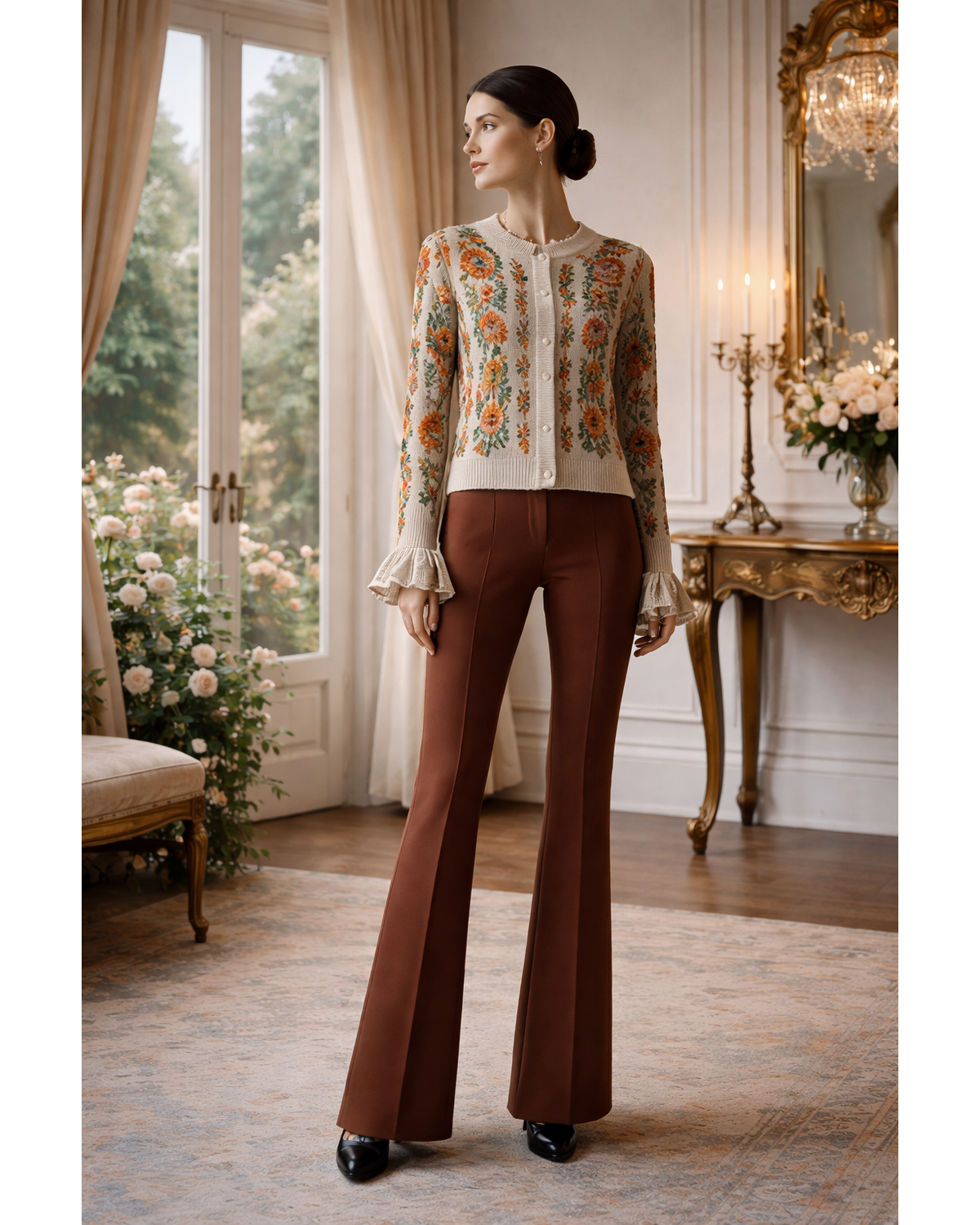 The Mocha Sculpt Knit Pants Side Button