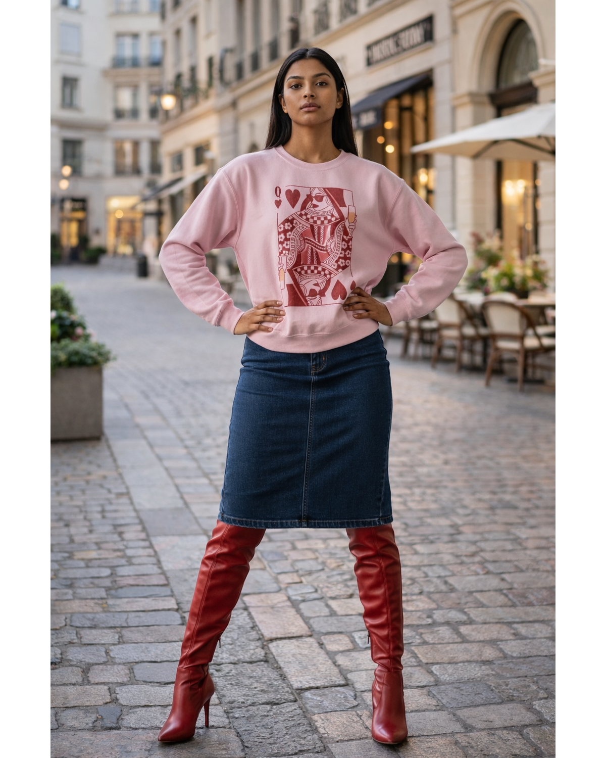 Snobby Queen of Hearts Graphic Sweatshirt