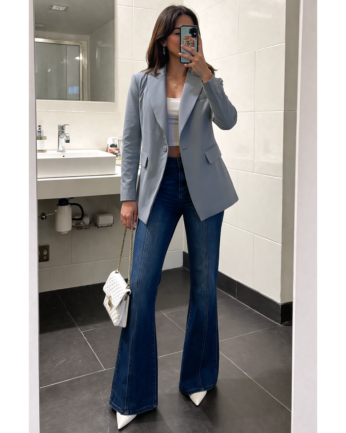 Snobby Skyline Single-Button Blazer