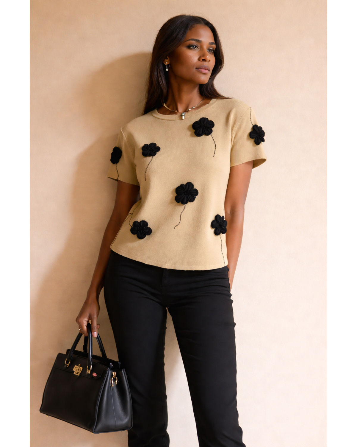 The Noir Bloom Muse Top