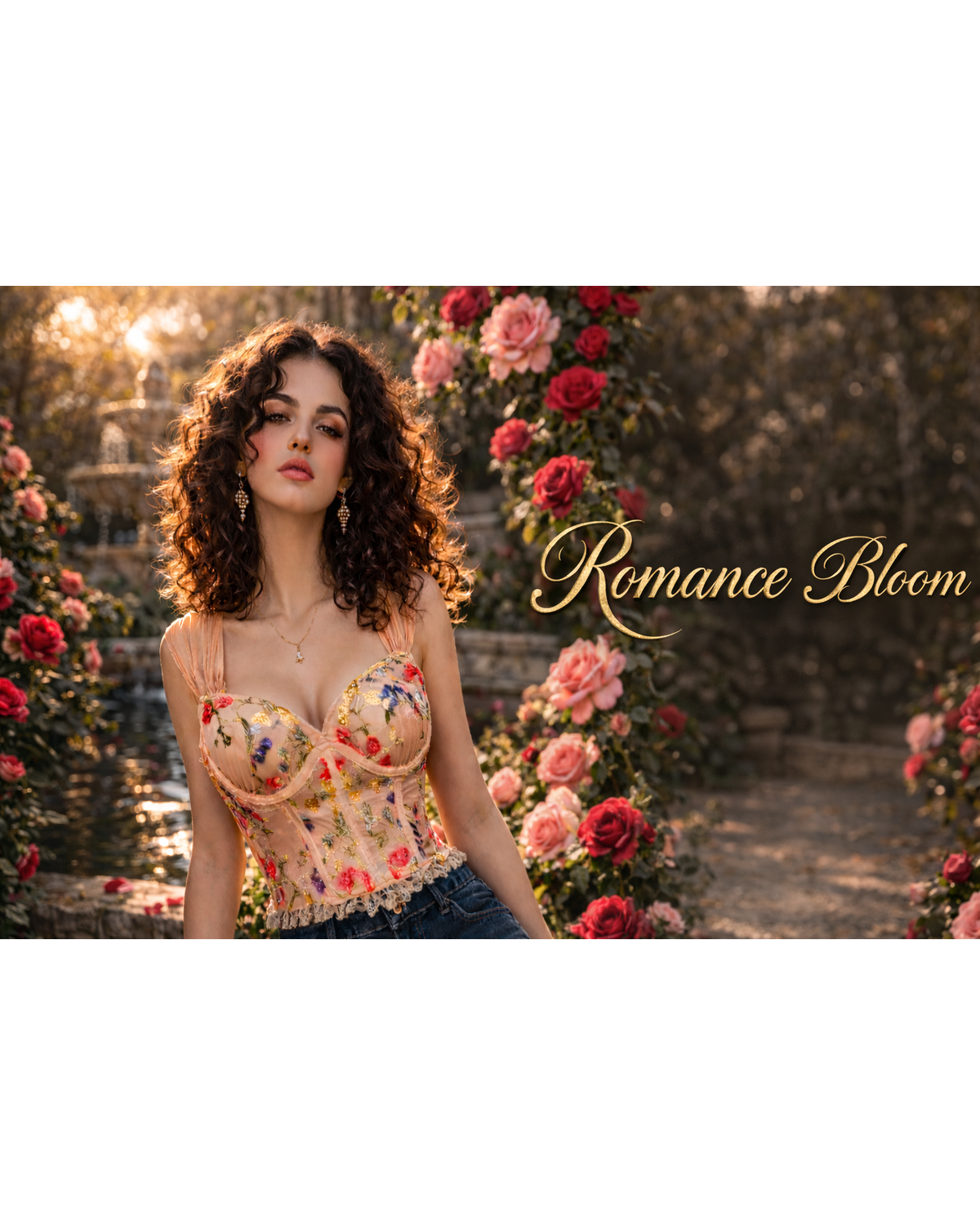 Romance in Bloom Floral Corset Top