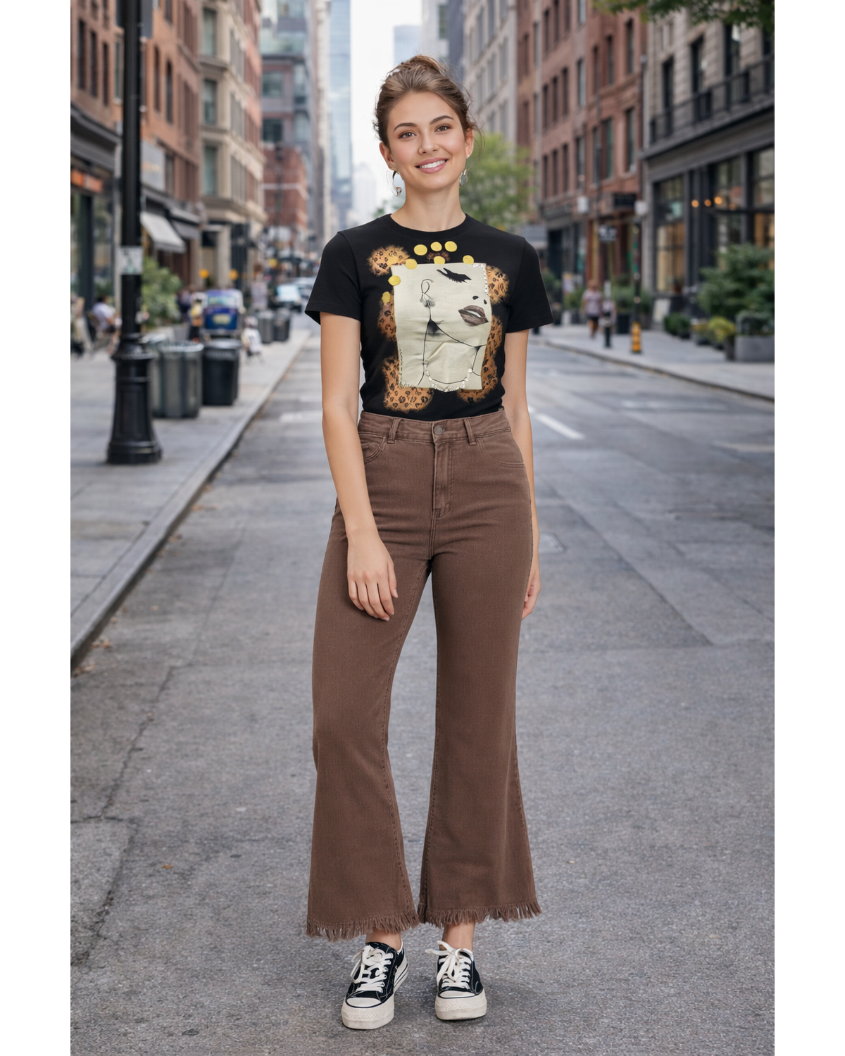 The Snobby Signature Mocha Edge Bootcut Crop Pant