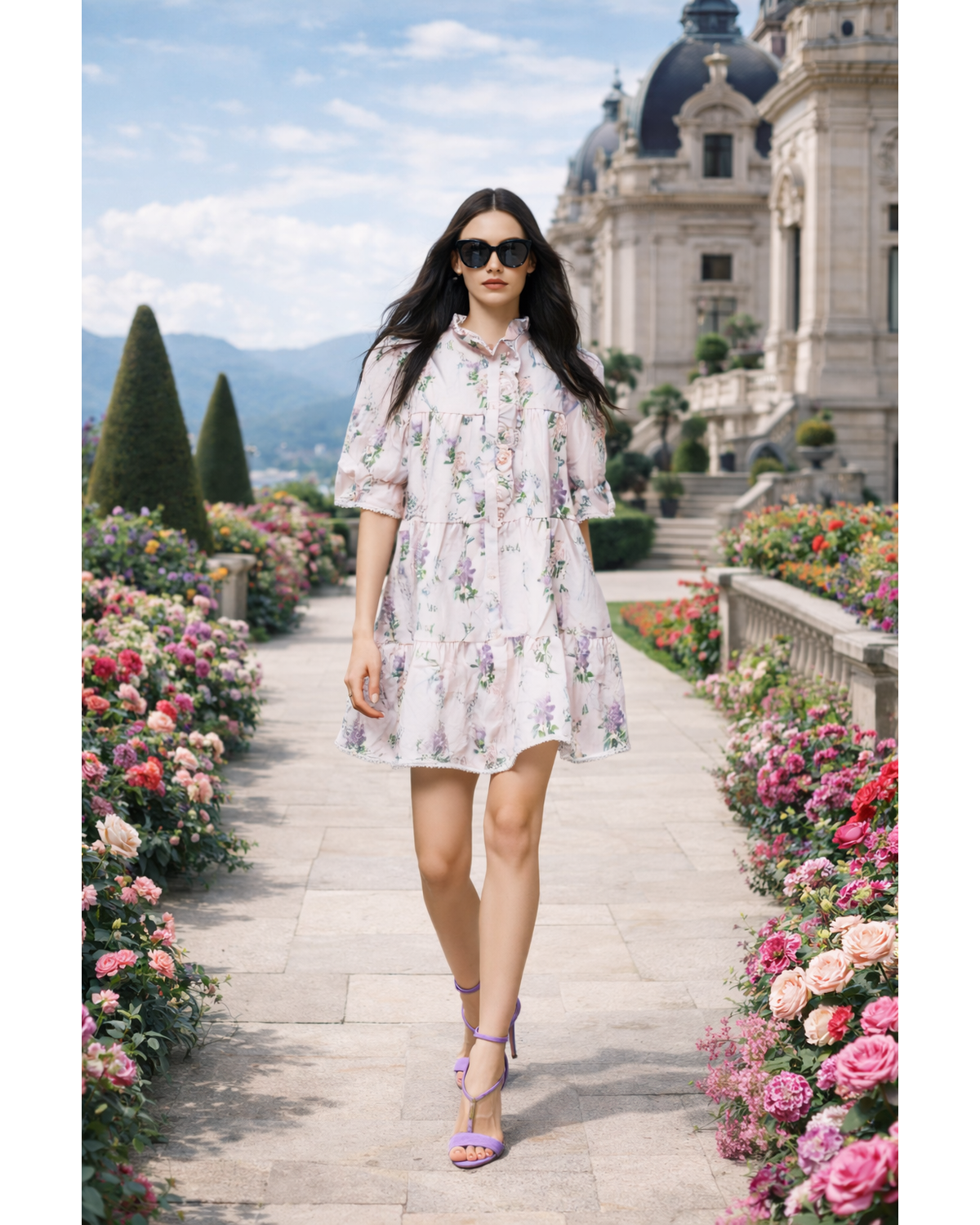 Snobby Doll Garden Dress -Pink/Lavender