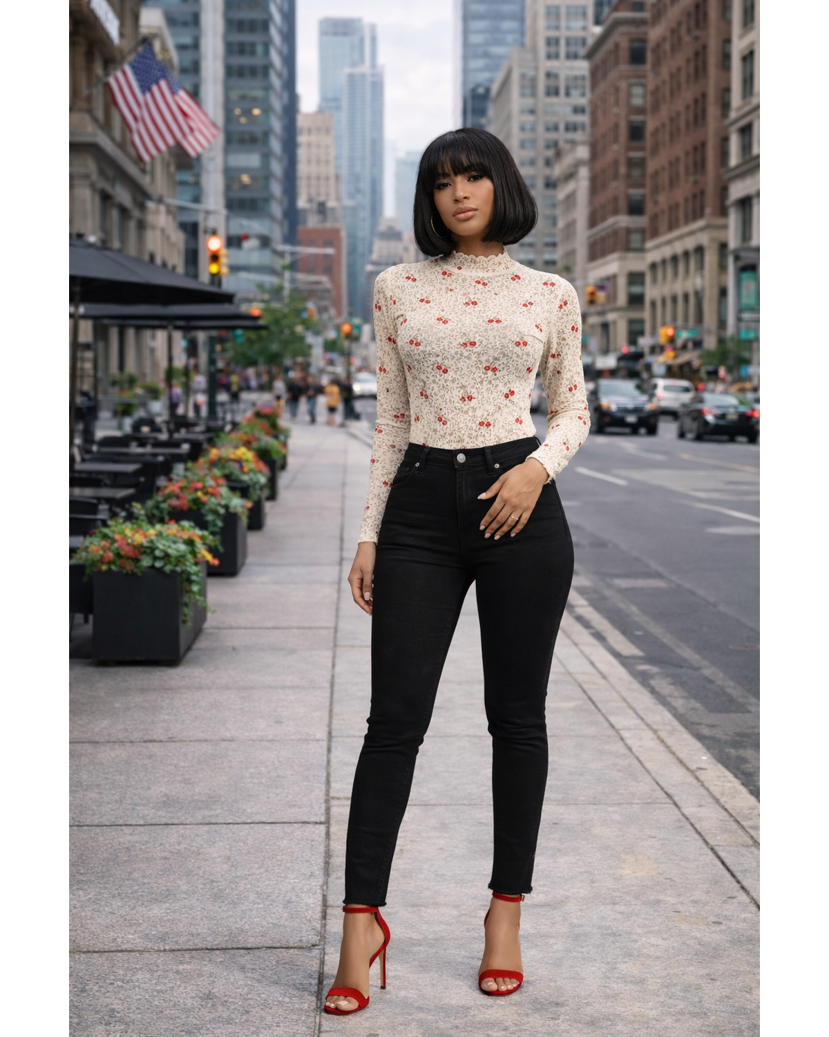 The Cherry Luxe Lace Top