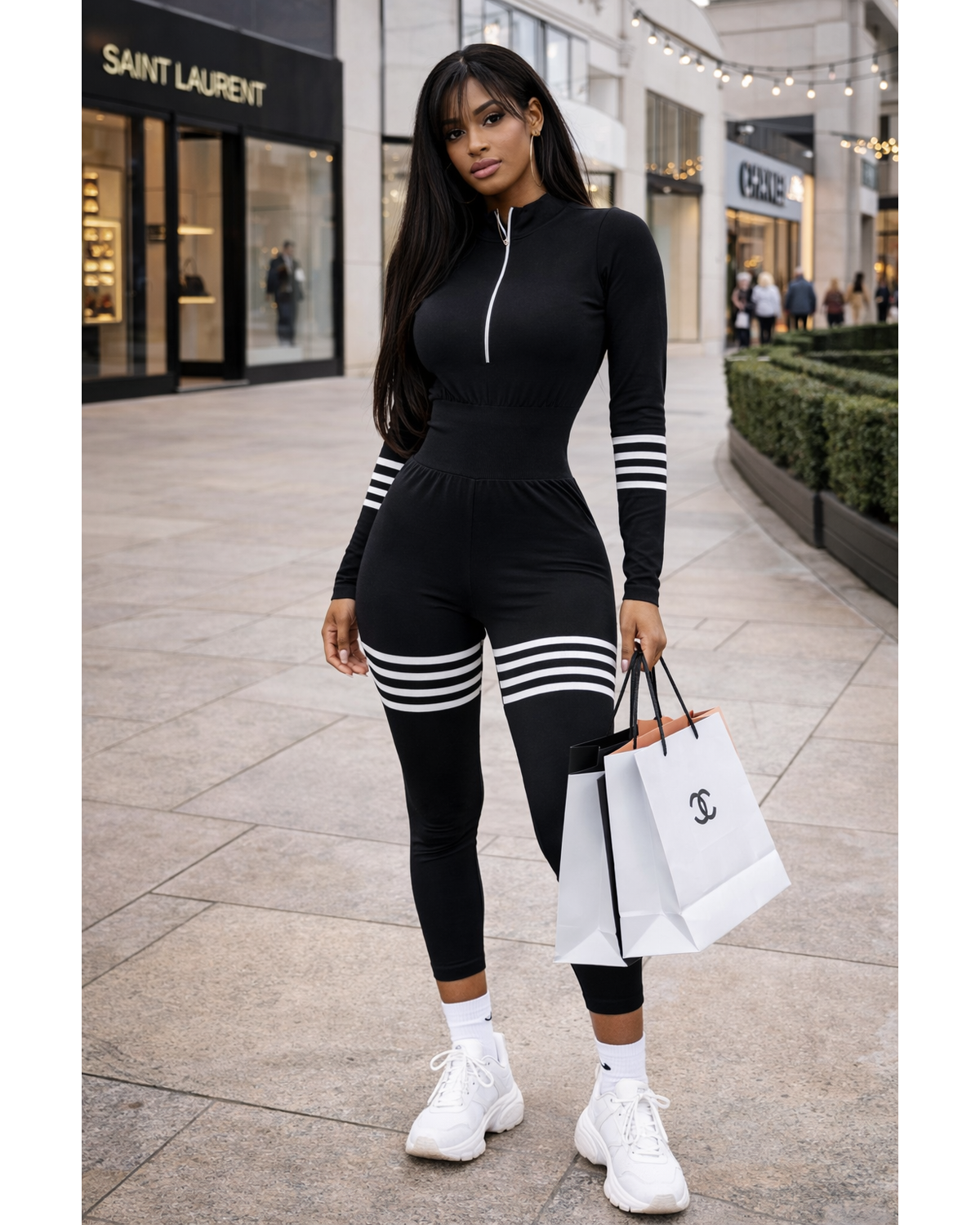 The Varsity Muse Jumpsuit – Black