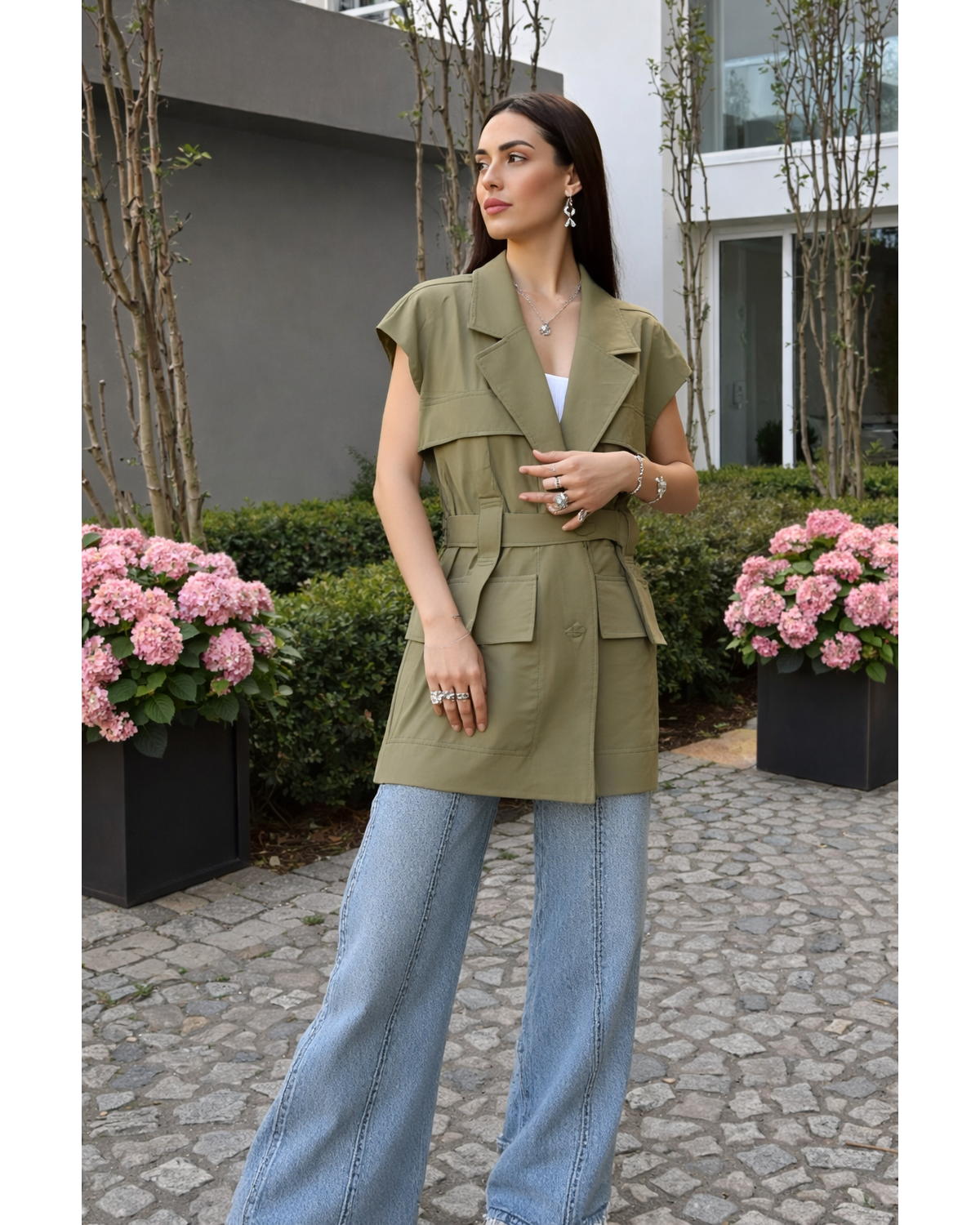 Snobby Utility Muse Belted Jacket