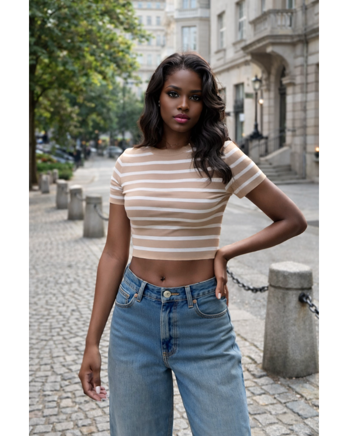 The Coastal Muse Stripe Knit Top