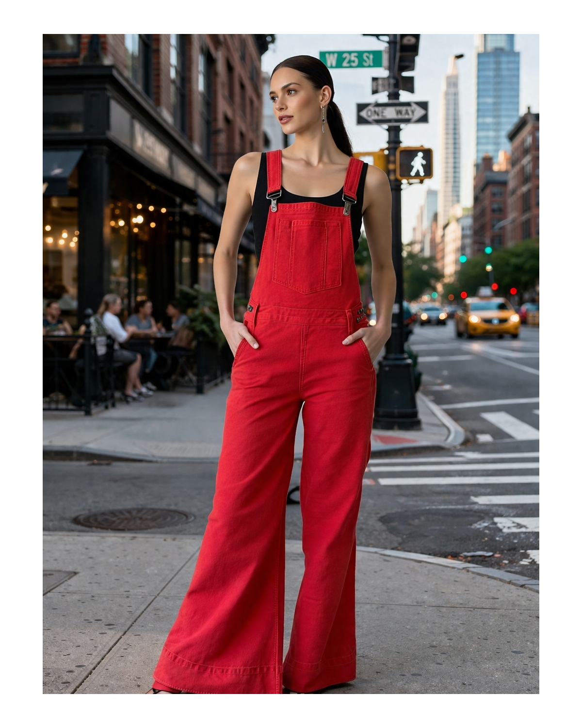 Downtown Muse Stretch Overall Jean Jumpsuit