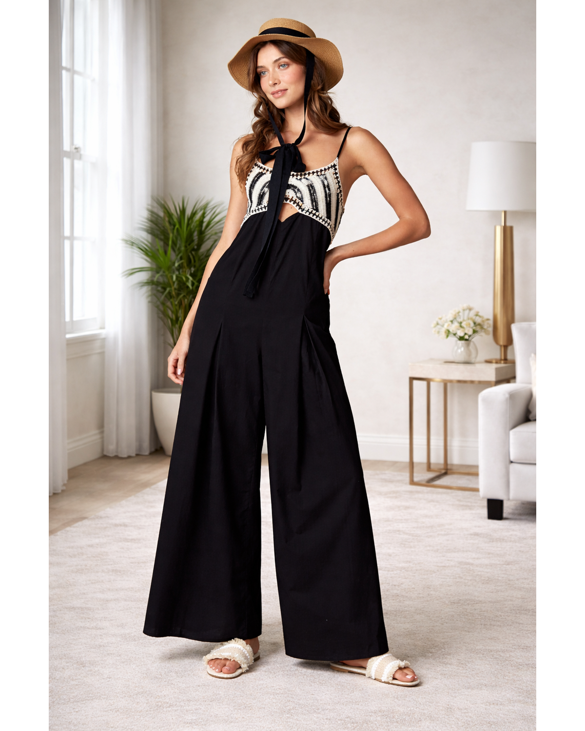 Ivory Noir Muse Romper