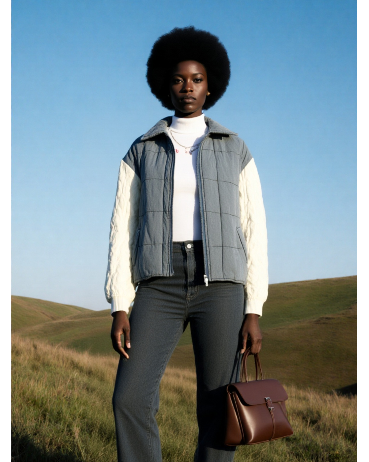 The Downtown Quilted Denim Jacket