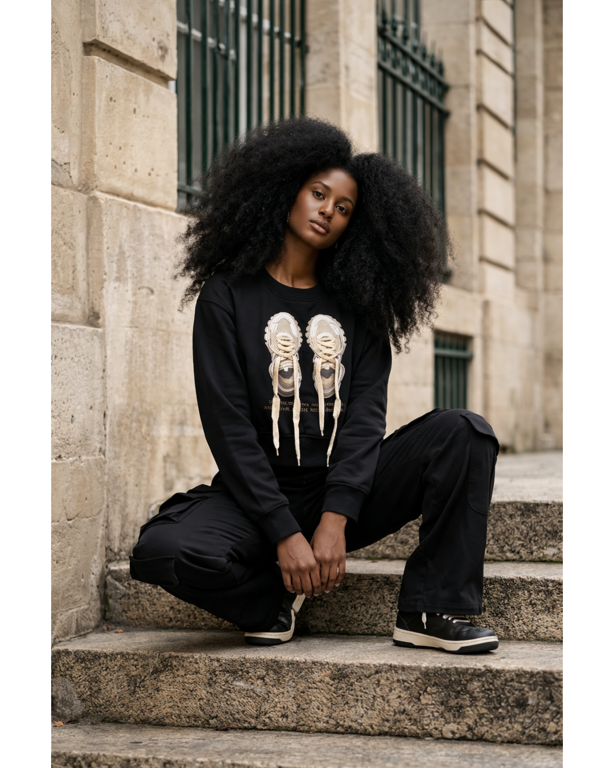 The Lace Luxe Pullover – Noir Edition