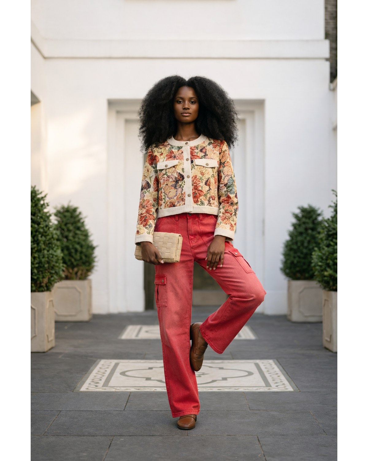 Garden Muse Jacquard Jacket (Stone Multi)