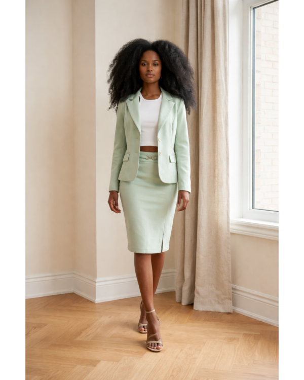 Sage Muse Crepe Skirt