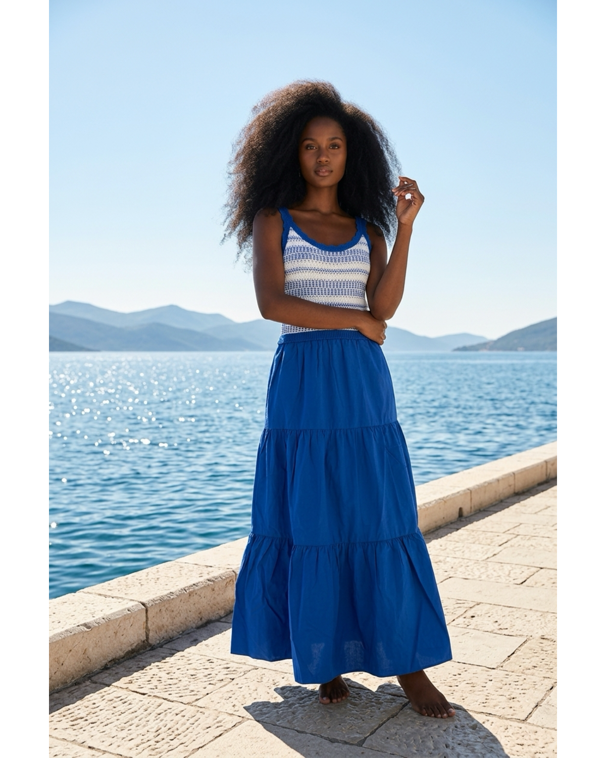 The Azure Riviera Muse Maxi Dress
